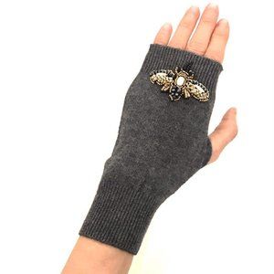 Charcoal Fingerless Gloves - NWT